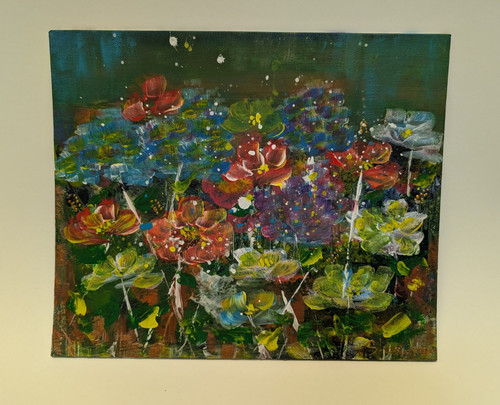 Original abstract floral - original,