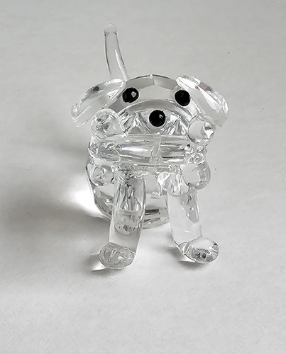Balmoral crystal dog - crystal, bone
