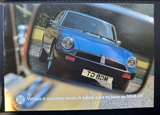 MGB GT MG Car Sales Brochure UK Market Sept 1976 - #3211