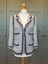 Chanel Light Grey & Navy Tweed