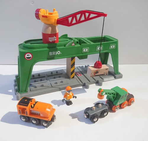 Wooden railway train - train, genuine