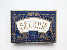 Antique Bezique Card Game Set