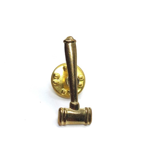 Gavel lapel pin judge lawyer - judge,