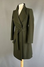 Ted Baker Coat Sandra Khaki wool cashmere blend belted wrap SIZE 0 UK 6