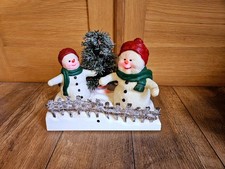 Vintage Kurt Adler Double Dancing Singing Rubber Frosty The Snowman Fibre Optic