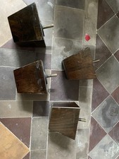 4 Wooden Furniture Feet - Dark Oak Colour 