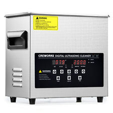 CREWORKS 3L Ultrasonic Cleaner with Digital Control Panel Degas Gentle Modes