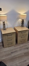 Bedside Cabinets 3-Drawer Set,  X2