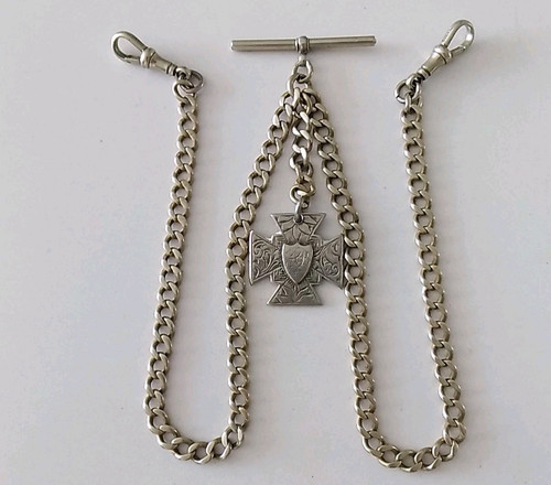 Antique double albert - antique, pocket