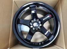 Nismo Z Tune LMGT4 18x10.5J Et15 Gloss Black Machined Logo Version R34 R33 GTR