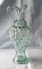 Clear Moulded Pressed Glass Grape Bottle Decanter Cruet
