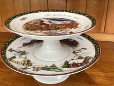 Portmeirion Studio A CHRISTMAS STORY 2-Tier Pedestal Server Susan Winget 1996