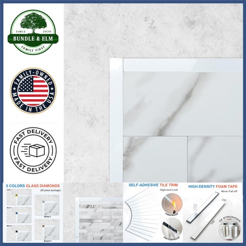 Polished white tile trim - tile,