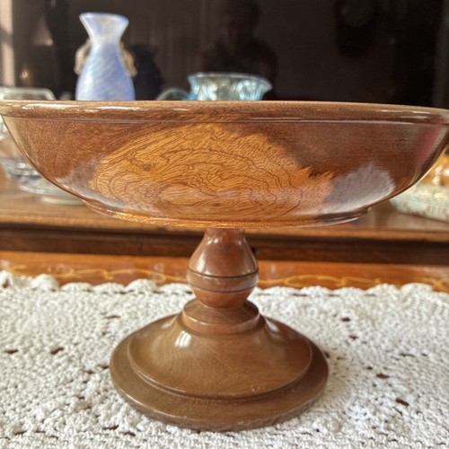 Vintage hand turned walnut - turned,