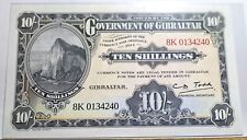 @@@ A SUPERB UNC 2018 GIBRALTAR TEN SHILLING BANKNOTE  SCARCE RANDOM NUMBERS @@@