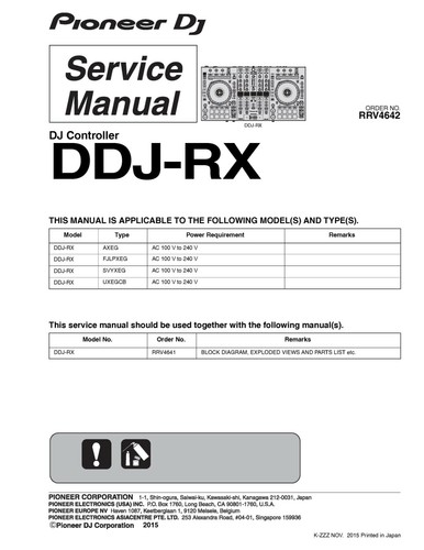 Service manual for pioneer - manual,