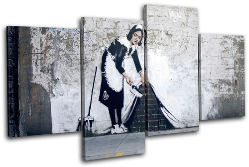 Maid grafitii banksy street - banksy,