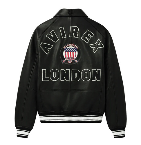 Men avirex black real - men's,