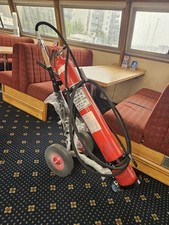 10kg co2 extinguisher on trolley. Cylinder was serviced 5 months ago.