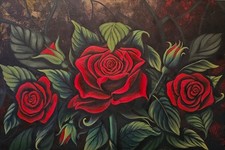 ORIGINAL OIL PAINTING Red