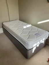 Bensons For Beds Single Divan Bed With Mattress - Very Good Condition