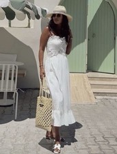 Zara ZW Long Embroidered Lace