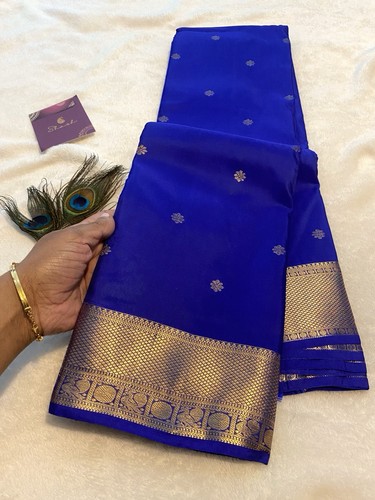 Royal blue semi - blue, semi-kanchipuram
