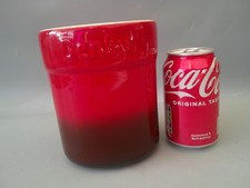 Denby two tone red utensil jar holder