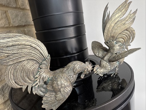 Vintage pair silver metal - vintage,
