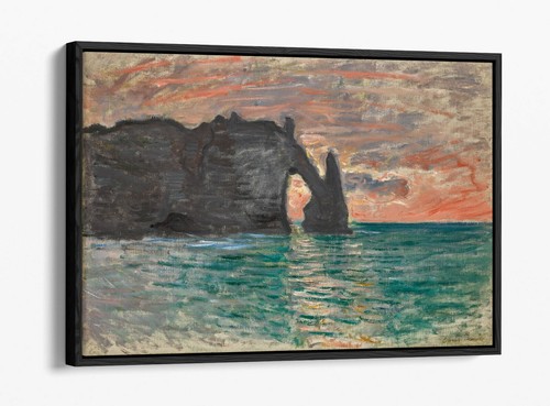 Claude monet etretat - monet,, sunset