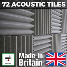 72 x Grey Thick Acoustic Foam