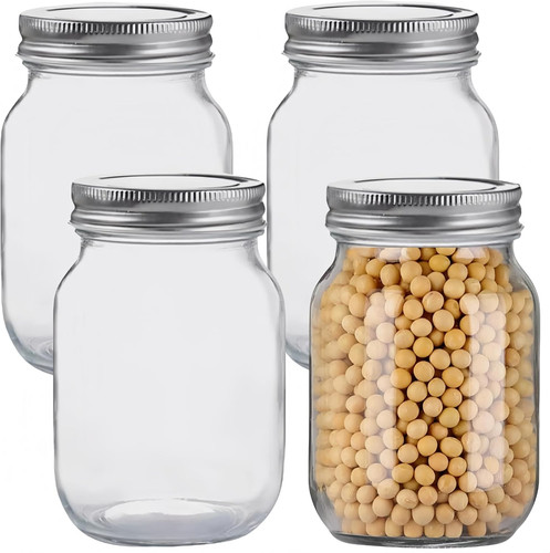 Pack glass mason - 4, jars,500ml