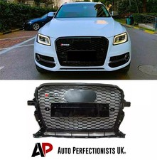 Audi RSQ5 Style Q5 SQ5 Front Main Grille Gloss Black Honeycomb Mesh Grill 13-16