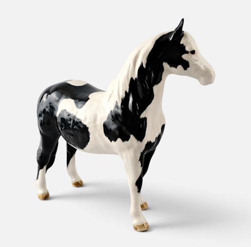 Beswick horse 1373 piebald - horse,