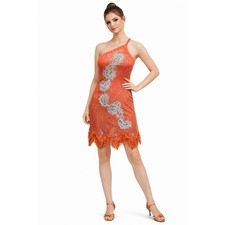 VTG Y2K Orange Beaded Sequin