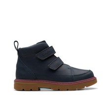Clarks Kids Unisex,Girls,Boys Lorcam Hi Older Navy Riptape,Ankle Boots