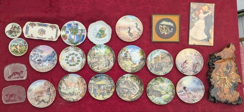Large vintage collector plates - large,