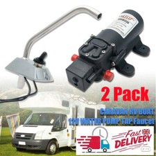 12V Galley Electric Water Pump Tap Auto Faucet For Caravan Boat Motorhome Camper