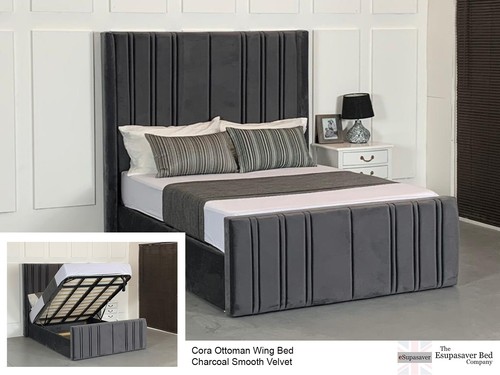 Cora gas lift ottoman - ottoman, wing