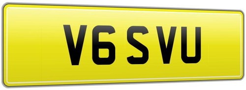 Private car reg number plate - car,