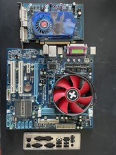 Gigabyte GA-M68M-S2P Socket AM2 Motherboard, Backplate, CPU & Graphics Card