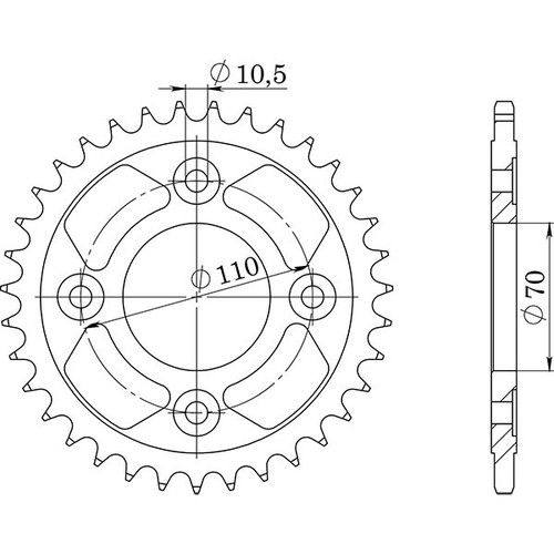 Steel crown p520 z35 - crown,