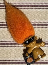 VINTAGE - RUSS TROLL - ?HALLOWEEN? PENCIL TOPPER - With ORANGE HAIR