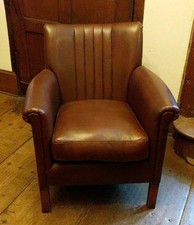 Art Deco Small Tan Leather