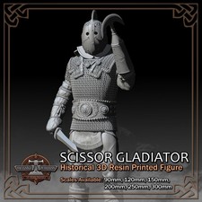 Scissor Arbelas Roman Gladiator - Scale 1/18 to 1/6 - 3D Resin Printed Figure
