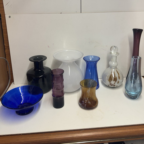 Vintage glass vases job lot - vintage,