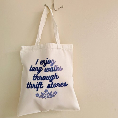 Canvas tote bag enjoy - tote, long