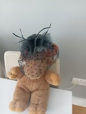 Black hat fascinator  headband great for races Ascot  or funeral