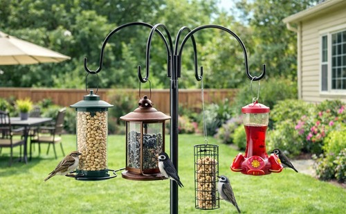 Adjustable bird feeder stand - adjustable,