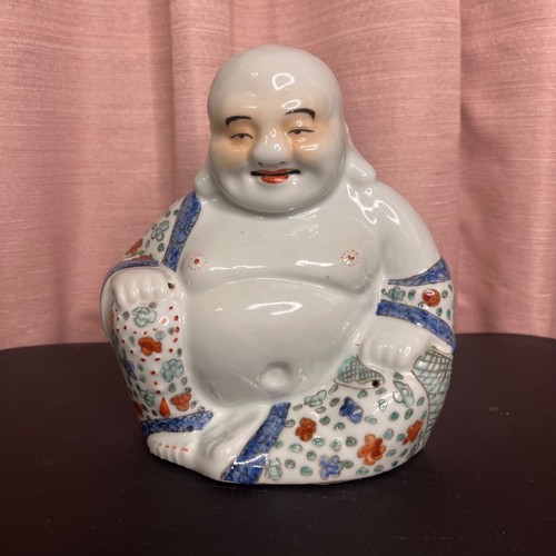 Vtg ceramic laughing - ceramic, buddha